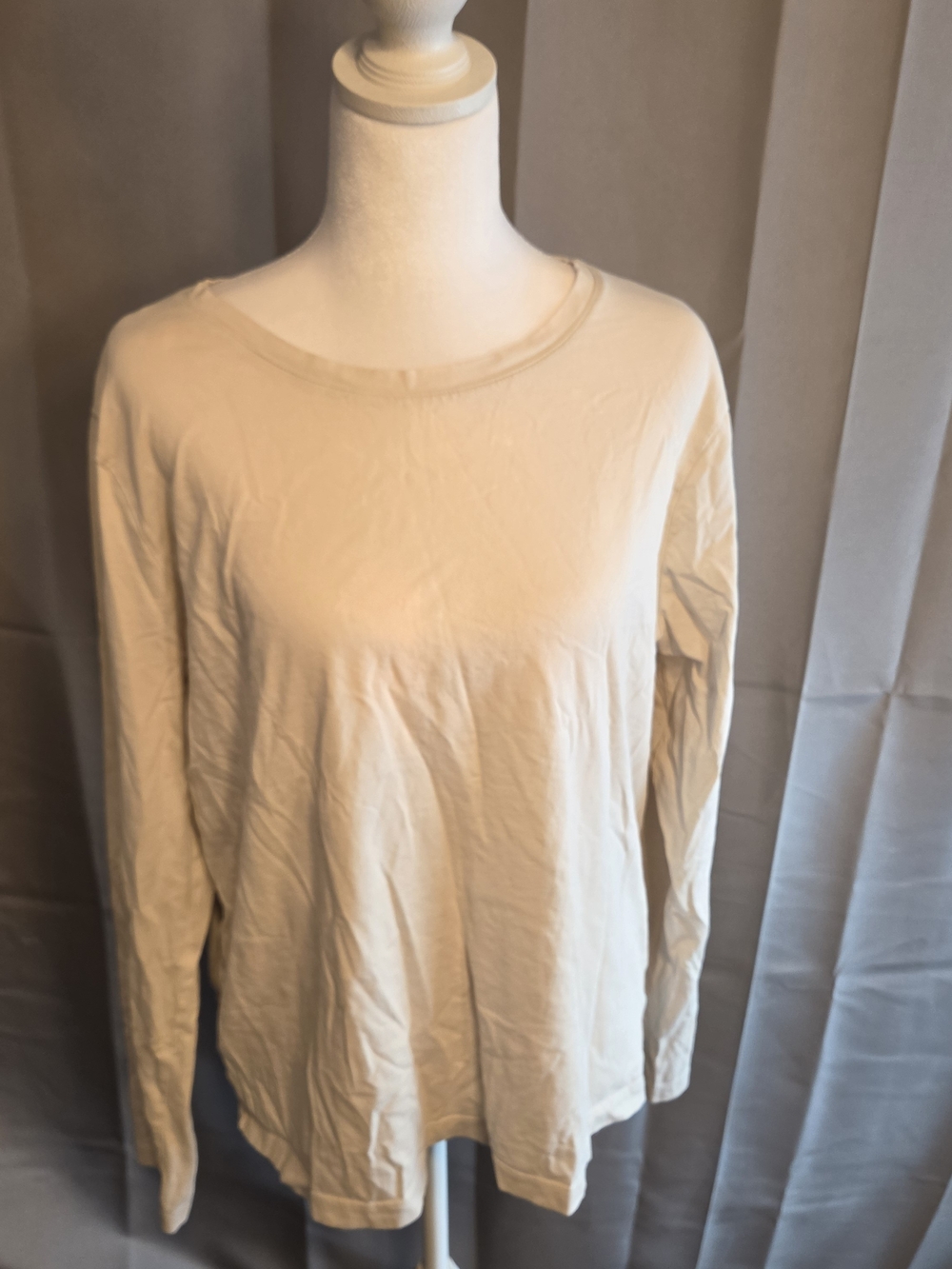 a new day Long-Sleeve Crewneck Top in Cream